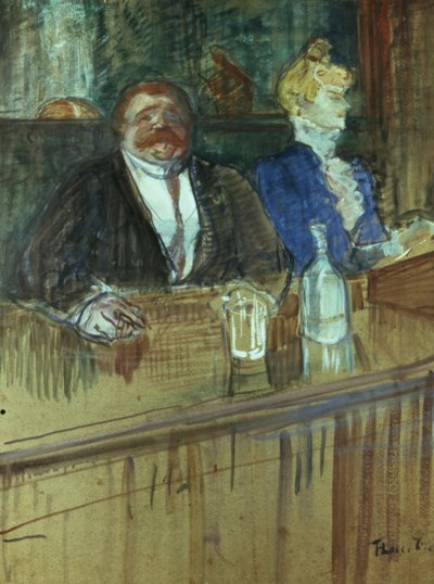 Au bar : Le gros propriétaire et le caissier anémique, 1898 - Henri de Toulouse Lautrec